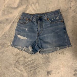 Levi’s high waisted denim shorts